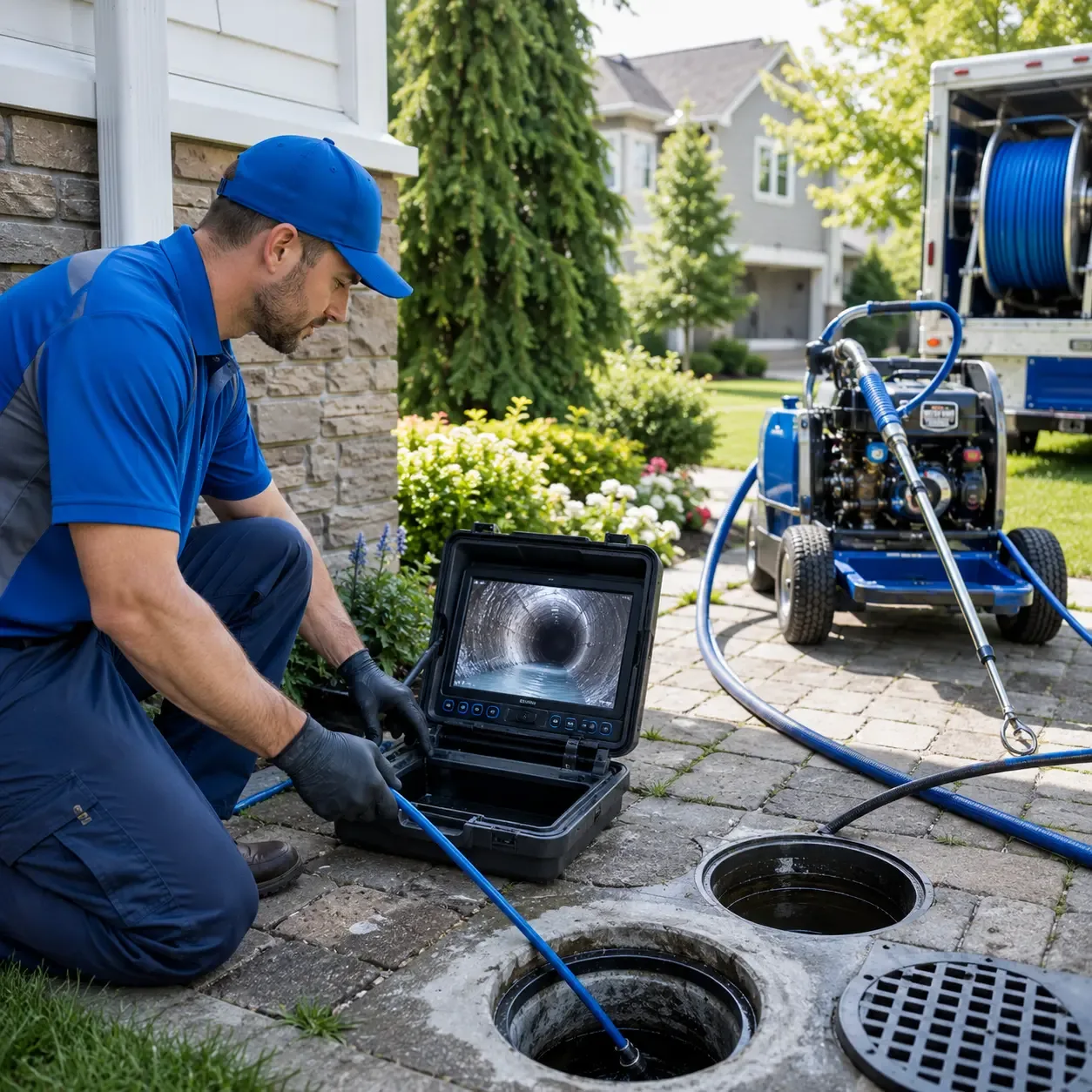 Outdoor drain cleaning professionals serving Stevens, PA