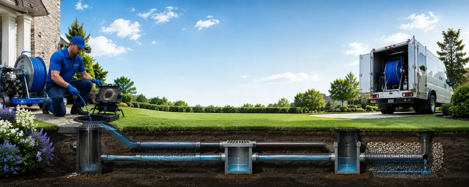 Outdoor drain cleaning information for Stevens, PA